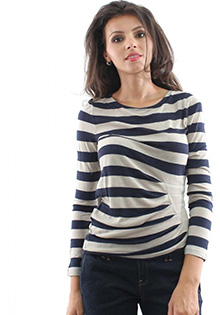 Bluza bleumarin cu dungi