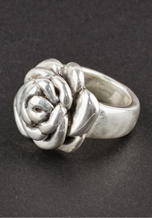 Inel de argint model trandafir