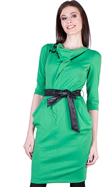 Rochie verde din jerse