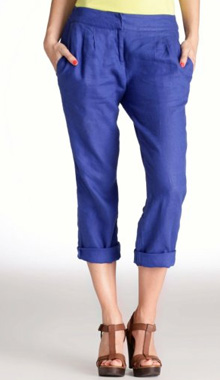 Pantaloni albastri 3 sferturi