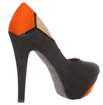 Pantofi Made in Italia negru portocaliu